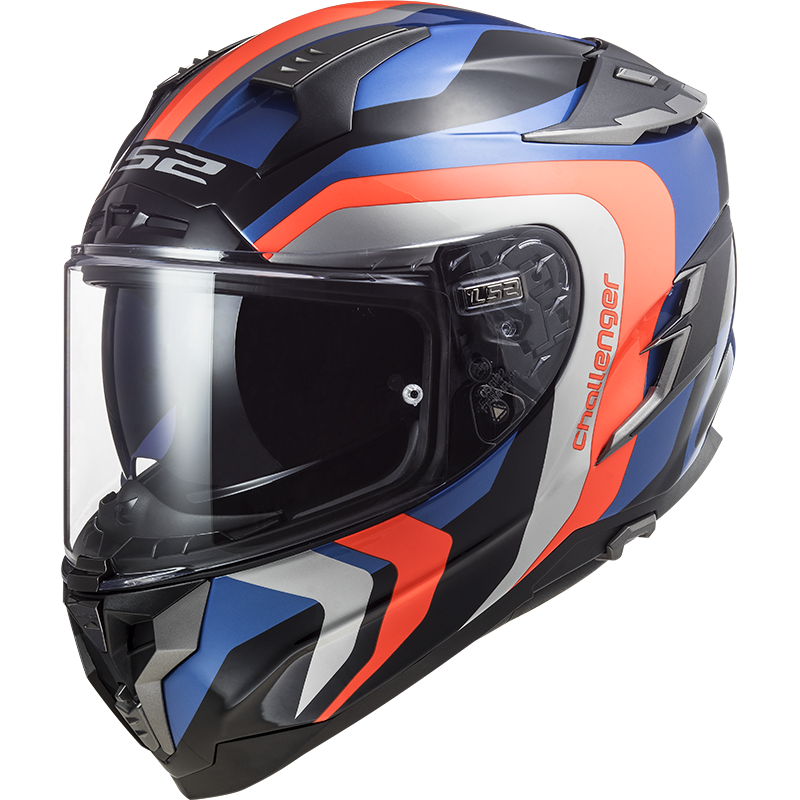 Integrální helma moto LS2 FF327 Challenger Galactic blue orange