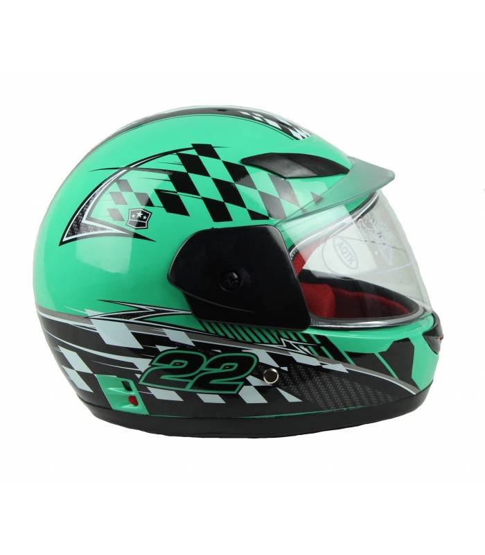 Moto helma dětská zelená XTR