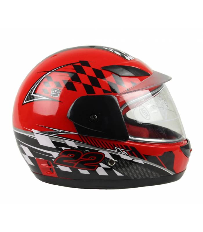 Moto helma dětská červená XTR