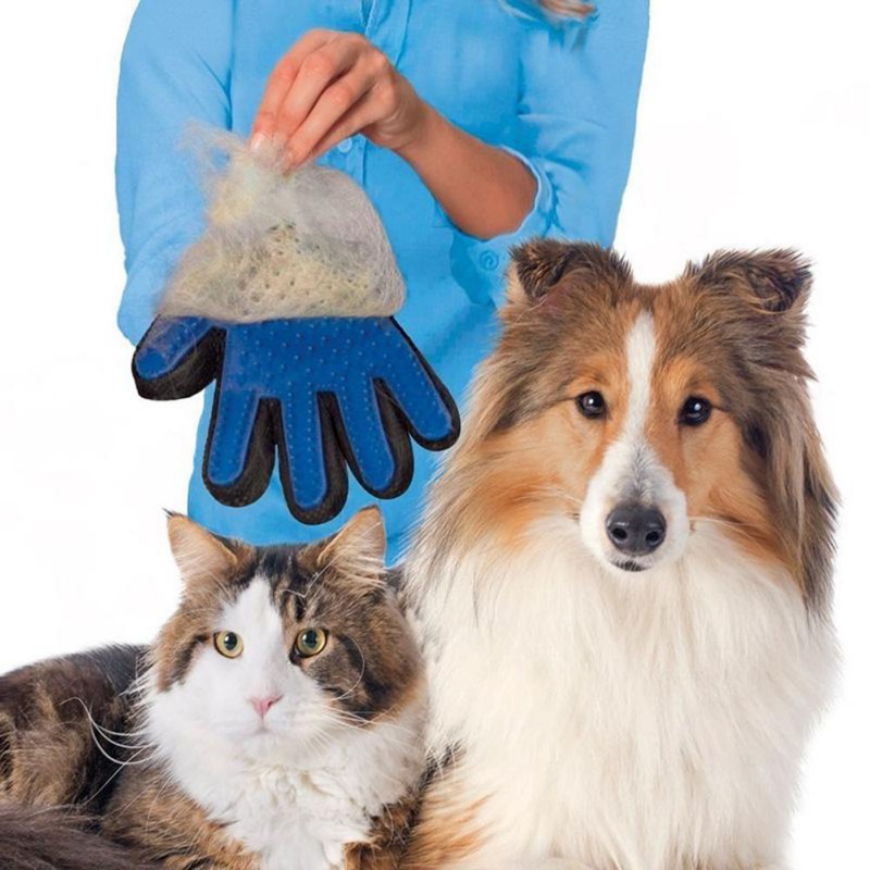 True Touch rukavice na vyčesávání psích chlupů - zároveň i masírůje