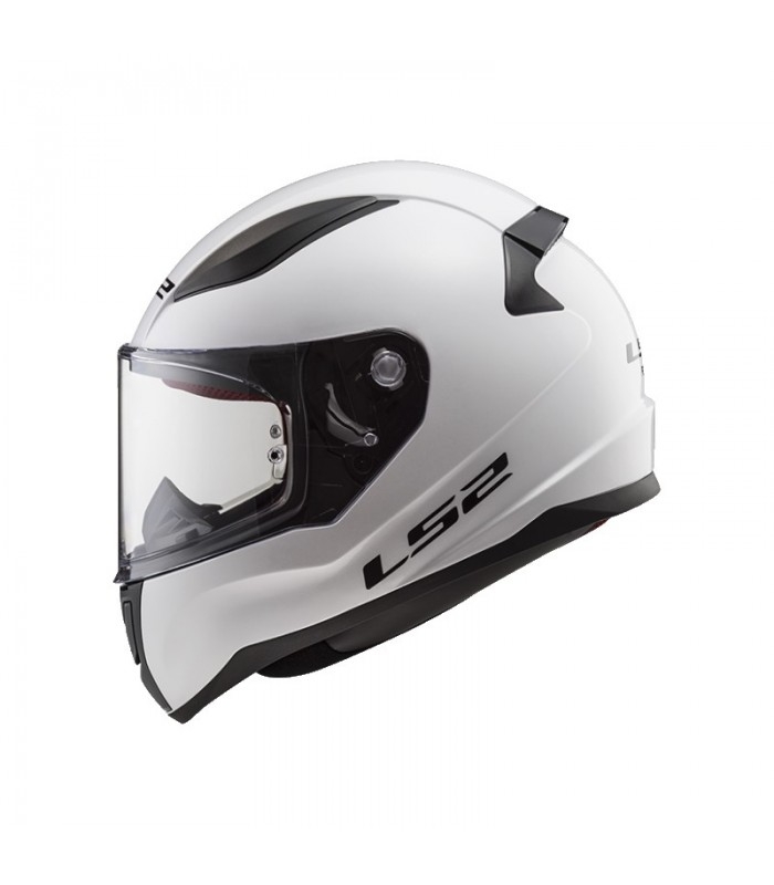 LS2 FF353 RAPID SOLID WHITE integrální helma na motorku v černo-bílé barvě