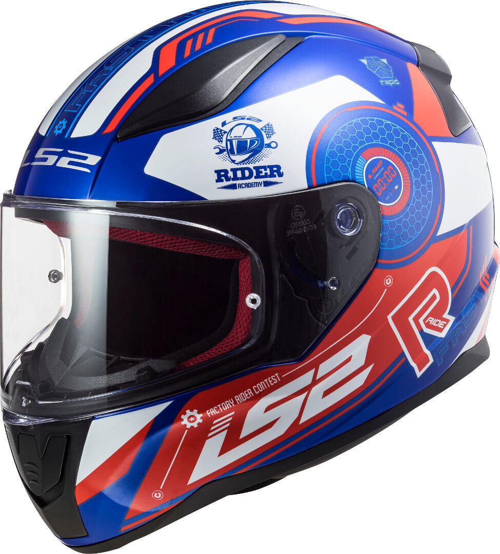 Integrální moto helma LS2 FF353 Rapid Stratus červenobílo-modrá