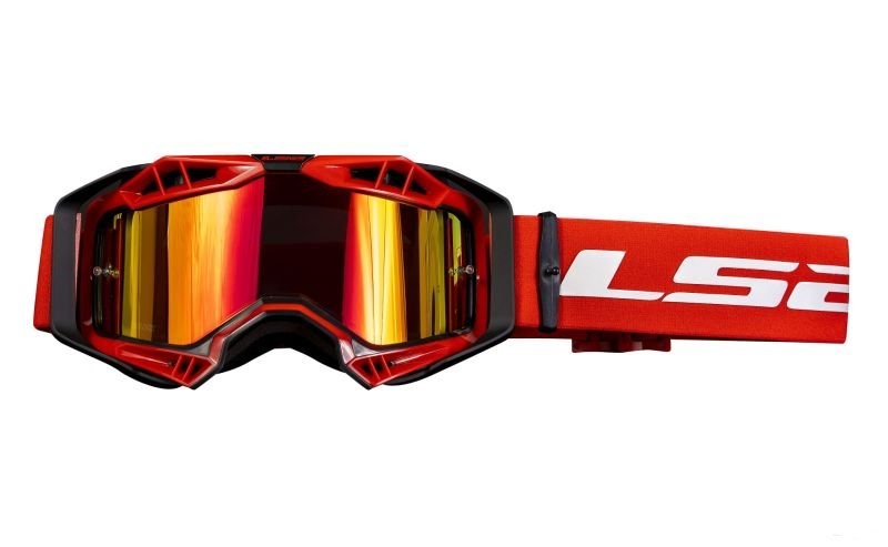 Krosové moto brýle LS2 Aura Pro červené