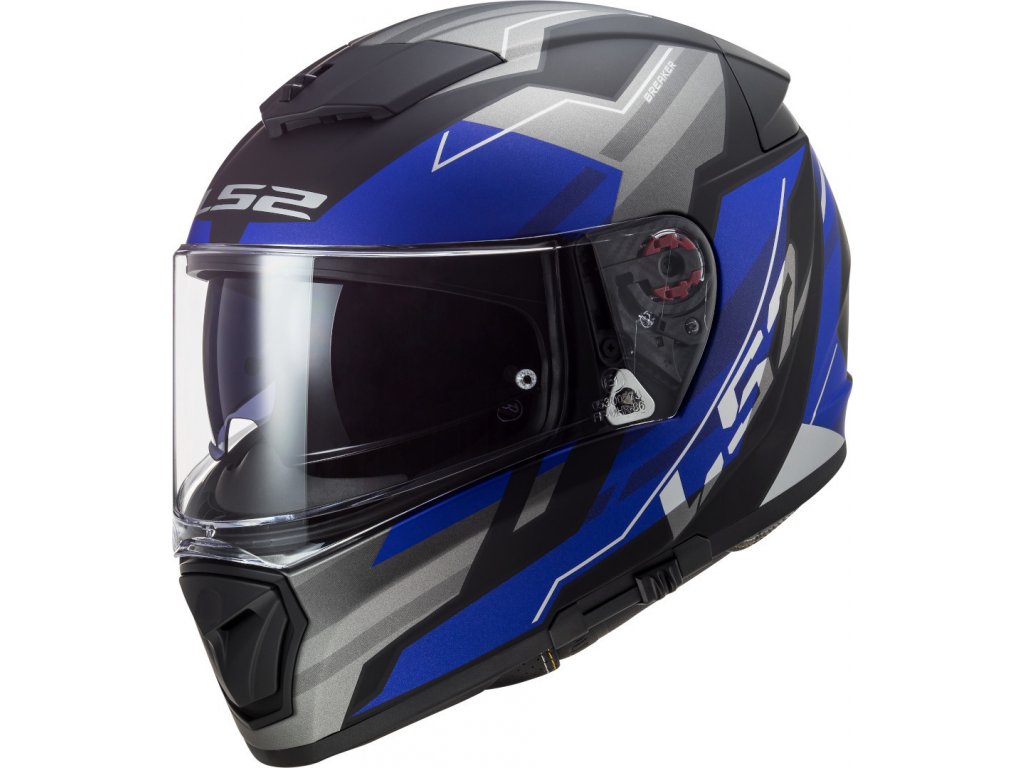 Integrální moto helma LS2 FF390 Breaker Evo Beta modrá v matu