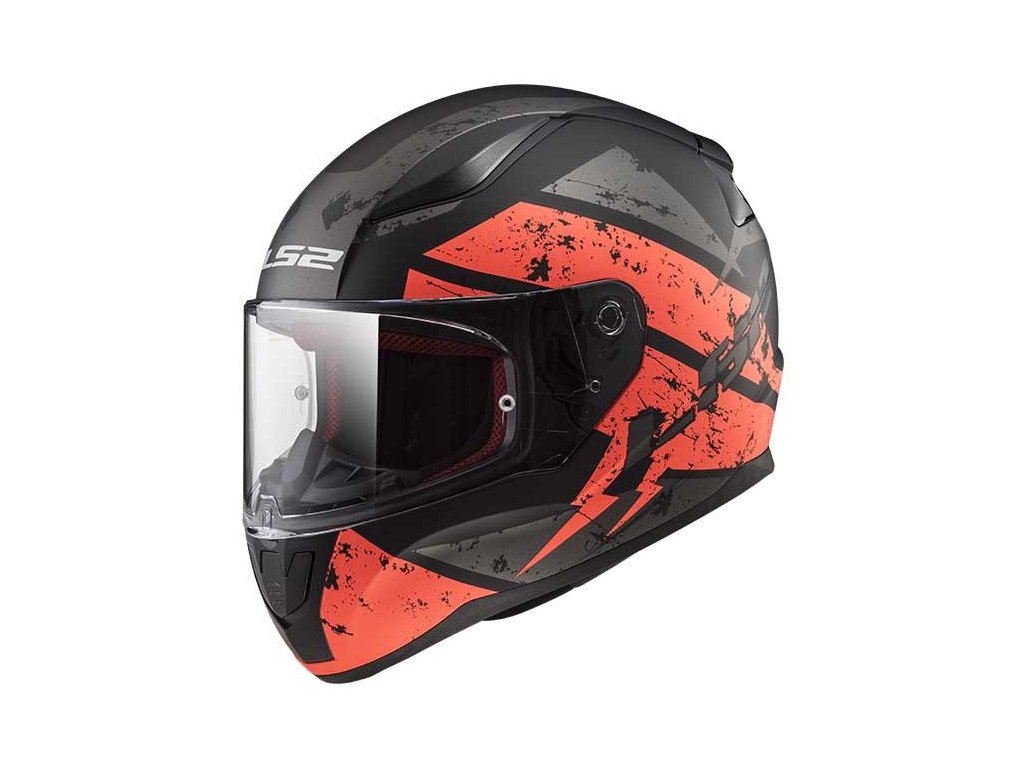 Integrální moto helma LS2 FF353 Rapid Deadbolt černo-oranžová