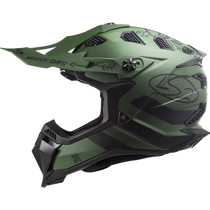 Motokrosová helma LS2 MX700 Subverter Evo Astro Cargo matně zelená
