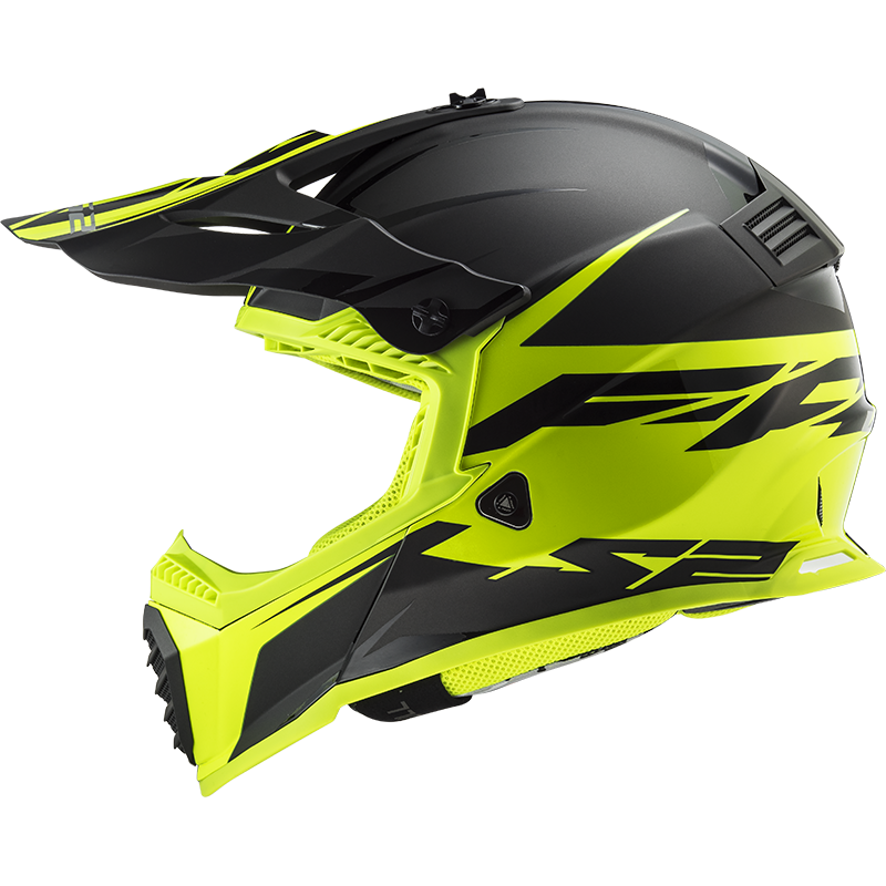 Krosová moto helma LS2 MX437 Fast Evo Roar černo-žlutá