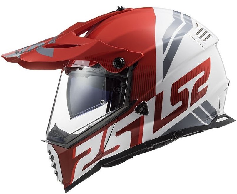Krosová moto helma LS2 MX436 Pionner Evo Evolved red/white