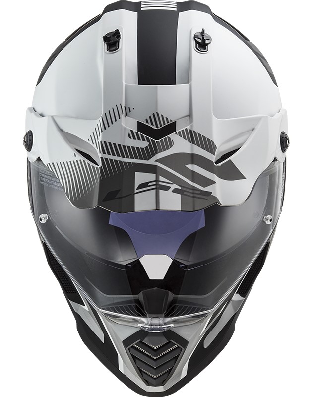 Krosová moto helma LS2 MX436 Pionner Evo Evolved black/white