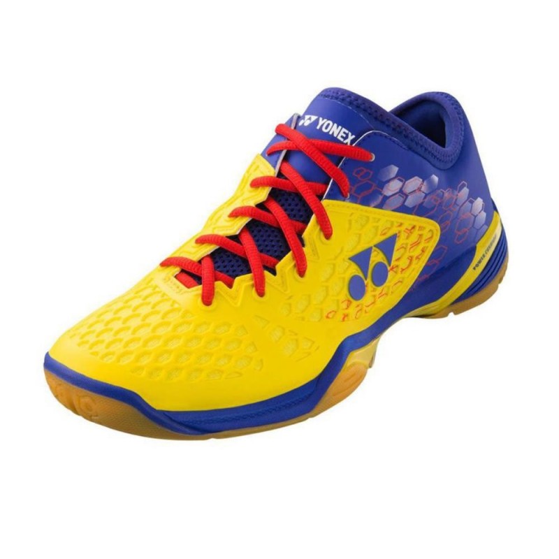 Pohodlná a prodyšná obuv na badminton Yonex PC 03 Z MEN yellow blue