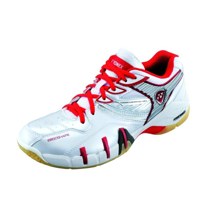 Pohodlná a prodyšná obuv na badminton Yonex SHB 102 LX bright red vel. 40,5