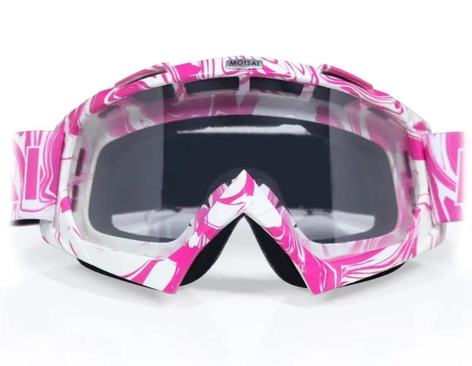 Moto brýle pro motokros růžové