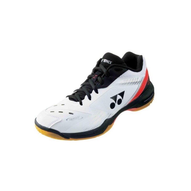 Pohodlná a prodyšná obuv na badminton Yonex PC 65 Z3 MEN white red