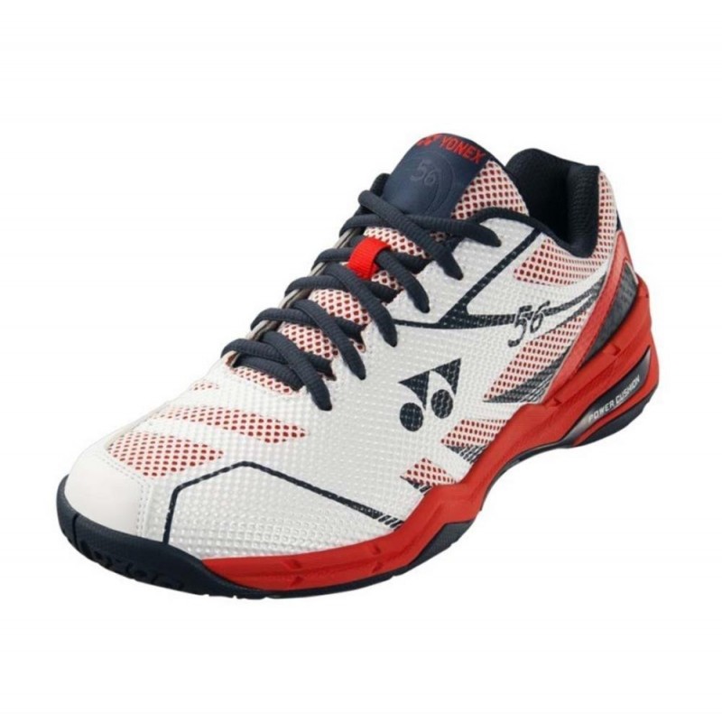 Pohodlná a prodyšná obuv na badminton Yonex SHB 56 červeno-bílé