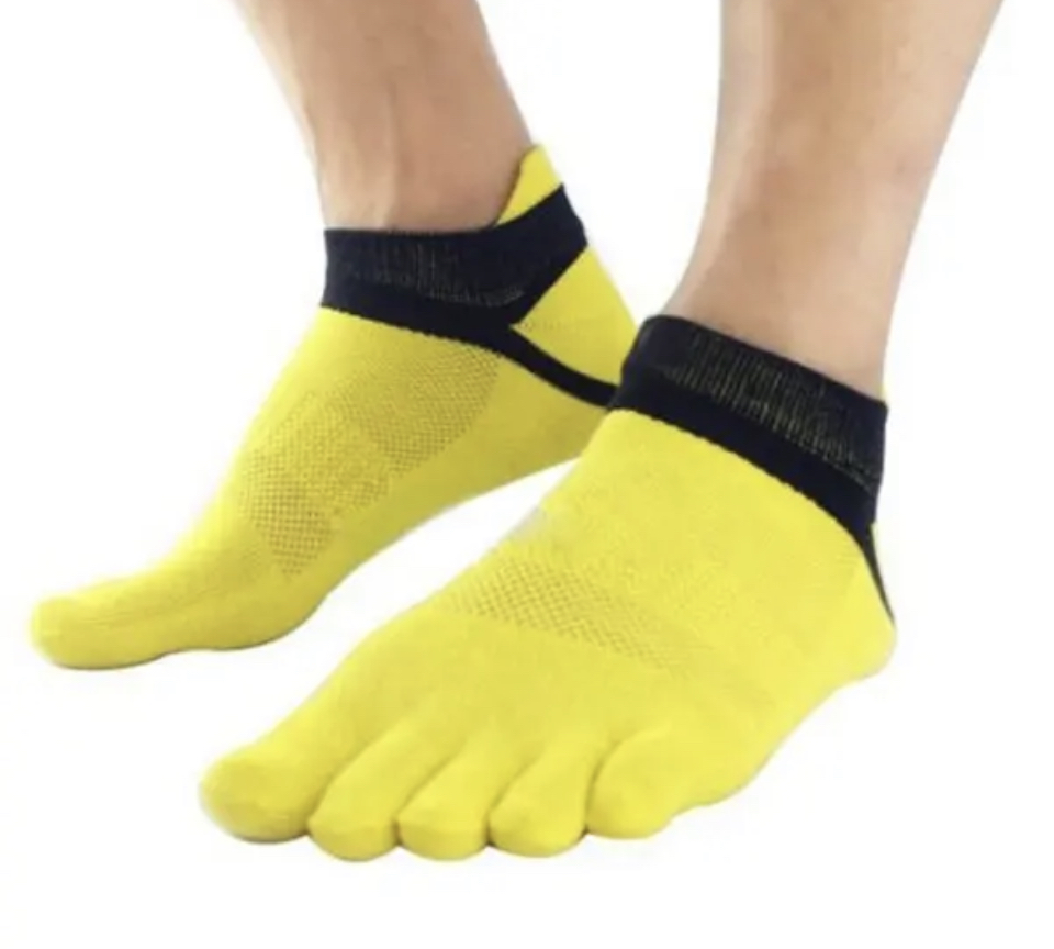 Prstové ponožky UNISEX žluté