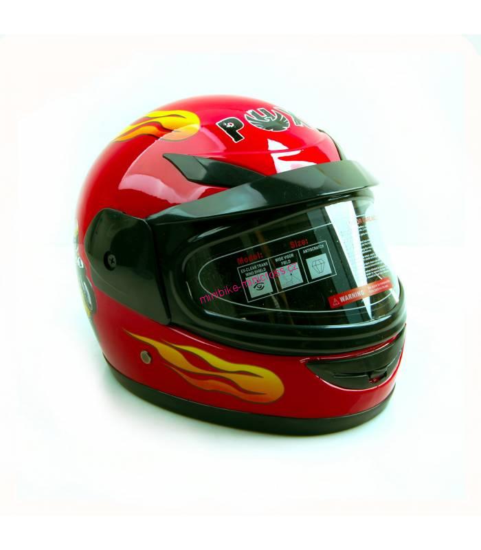 Dětská moto helma integrální PHX červená