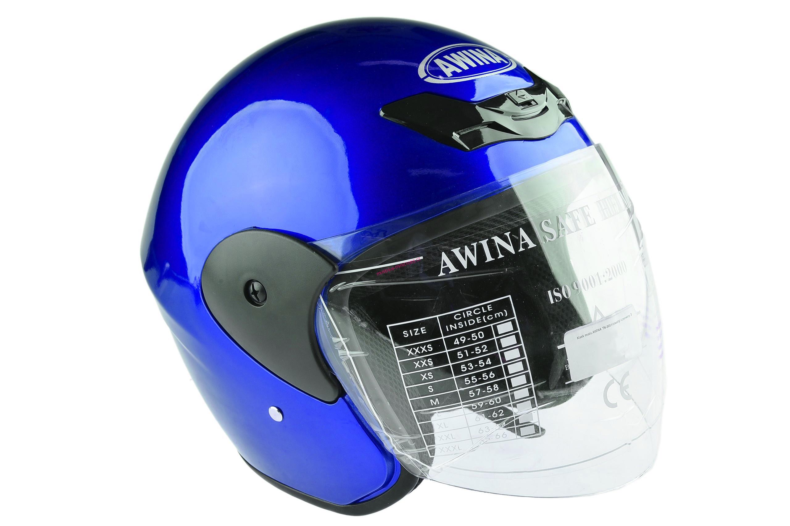 Moto helma Awina na skútr modrá TN8661