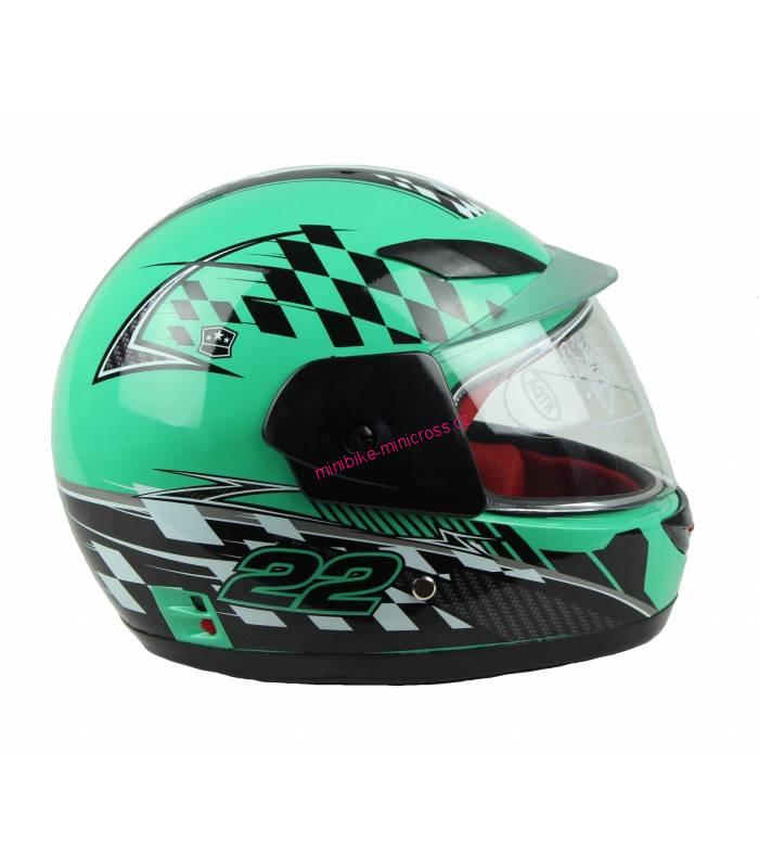 Moto helma integrální zelená XTR