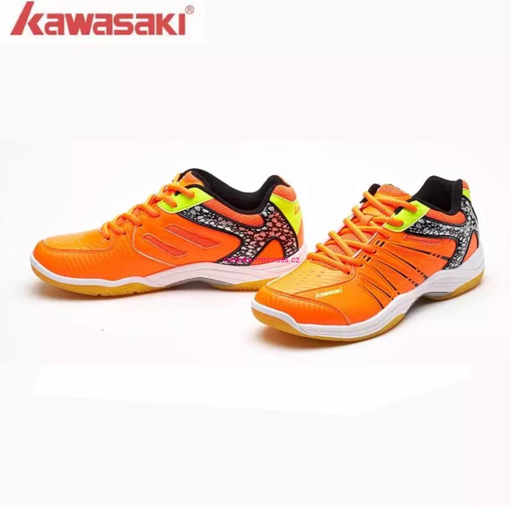 Badmintonové boty Kawasaki oranžové