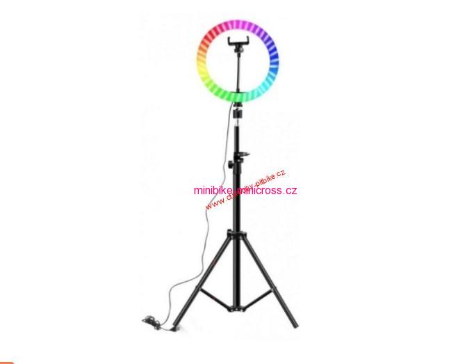 Kruhové LED selfie světlo 30cm barevné
