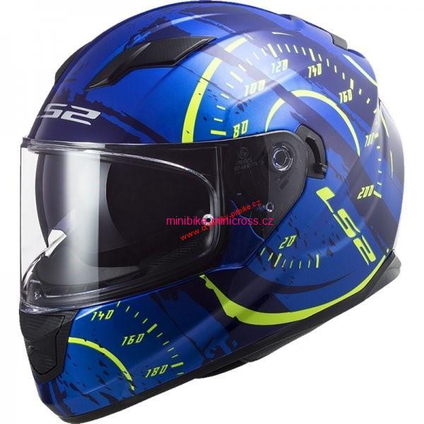 Integrální moto helma LS2 Stream Evo Tacho blue H-V yellow