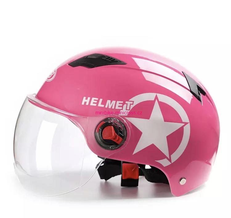 Moto helma STAR růžová