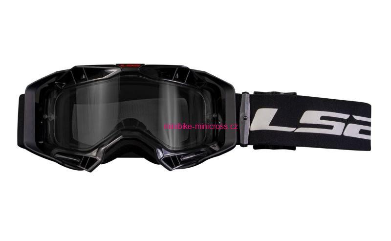 Motokrosové brýle LS2 Aura černé s průhledným sklem