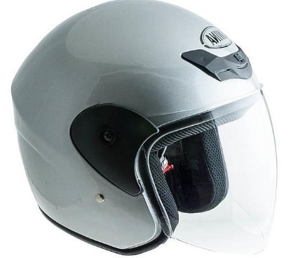 Moto helma Awina na skútr stříbrná N8661