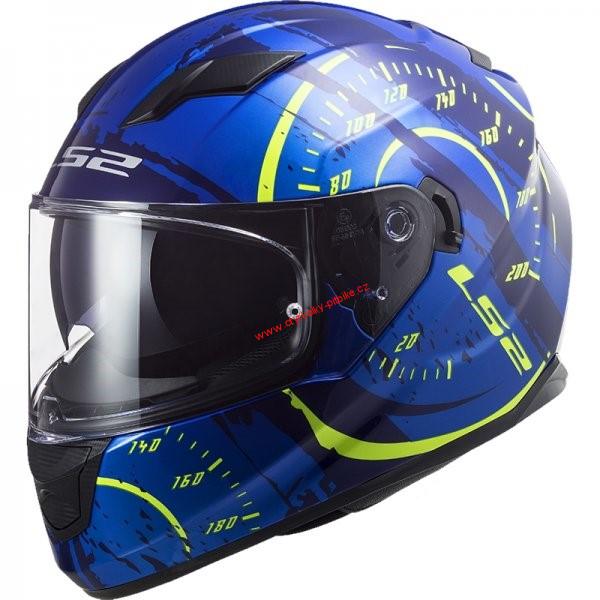 Integrální moto helma LS2 TACHO BLUE H-V YELL.
