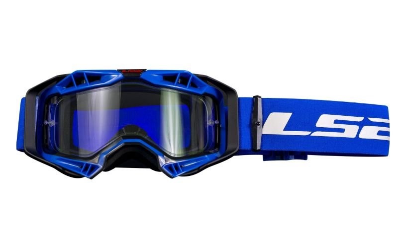 Motokrosové brýle LS2 Aura modré s průhledným sklem