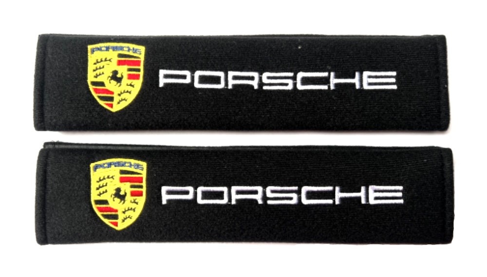 Návleky Porsche pro bezpečnostní pásy do auta - semiš