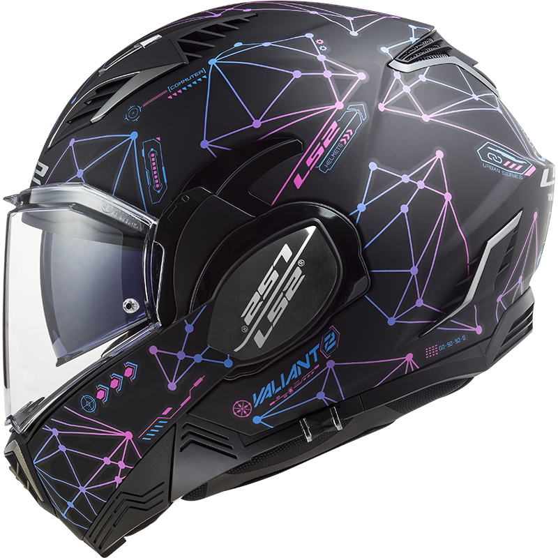 Výklopná moto přilba LS2 FF900 Valiant II Stelar matt blue black