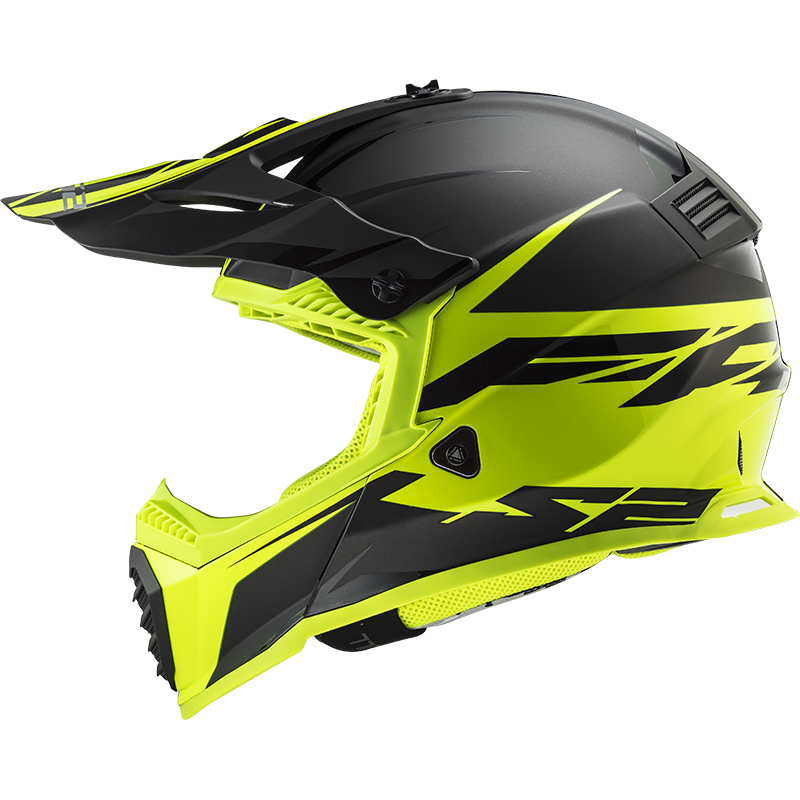 Krosová moto přilba LS2 MX437 Fast Evo Roar black yellow