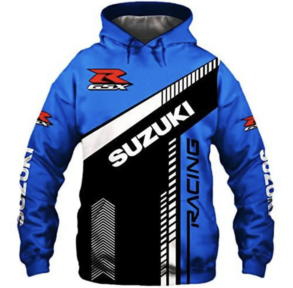 Moto mikina Suzuki - modrá