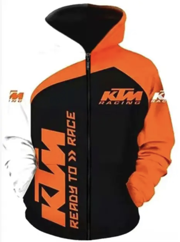 Moto mikina s kapucí KTM oranžová