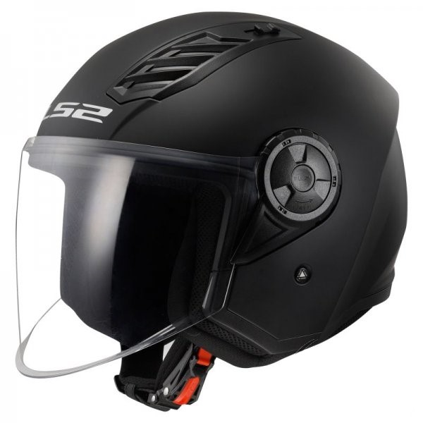 Moto helma LS2 OF616 Airflow II Solid na skútr černá