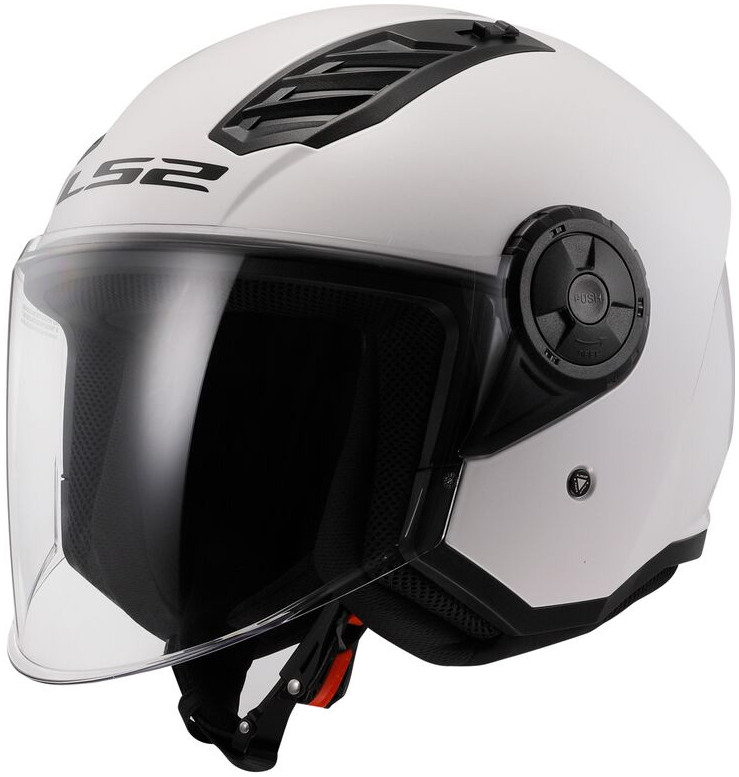 Moto helma LS2 OF616 Airflow II Solid na skútr bílá