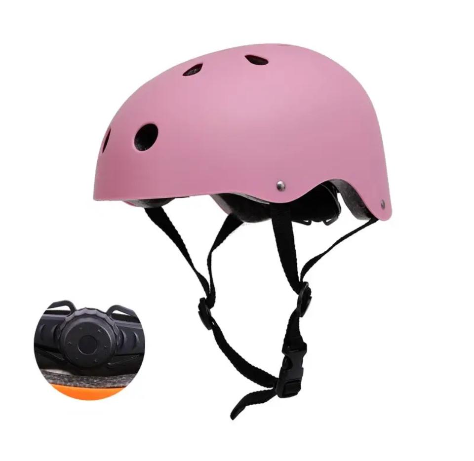 Růžová cyklo helma na kolo a koloběžku BMX