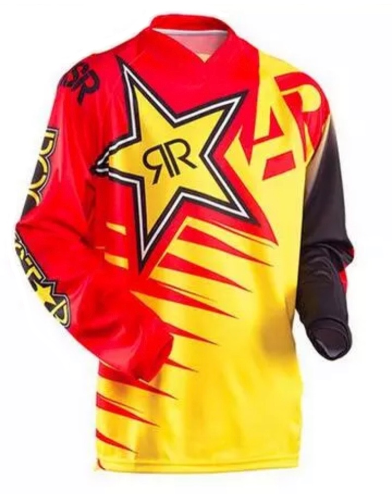 Rockstar moto dres červeno-žlutý