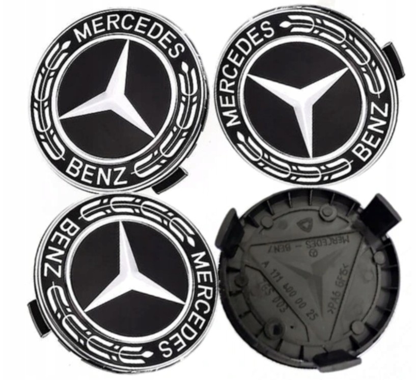 Sada středových krytek Mercedes 75mm 4ks