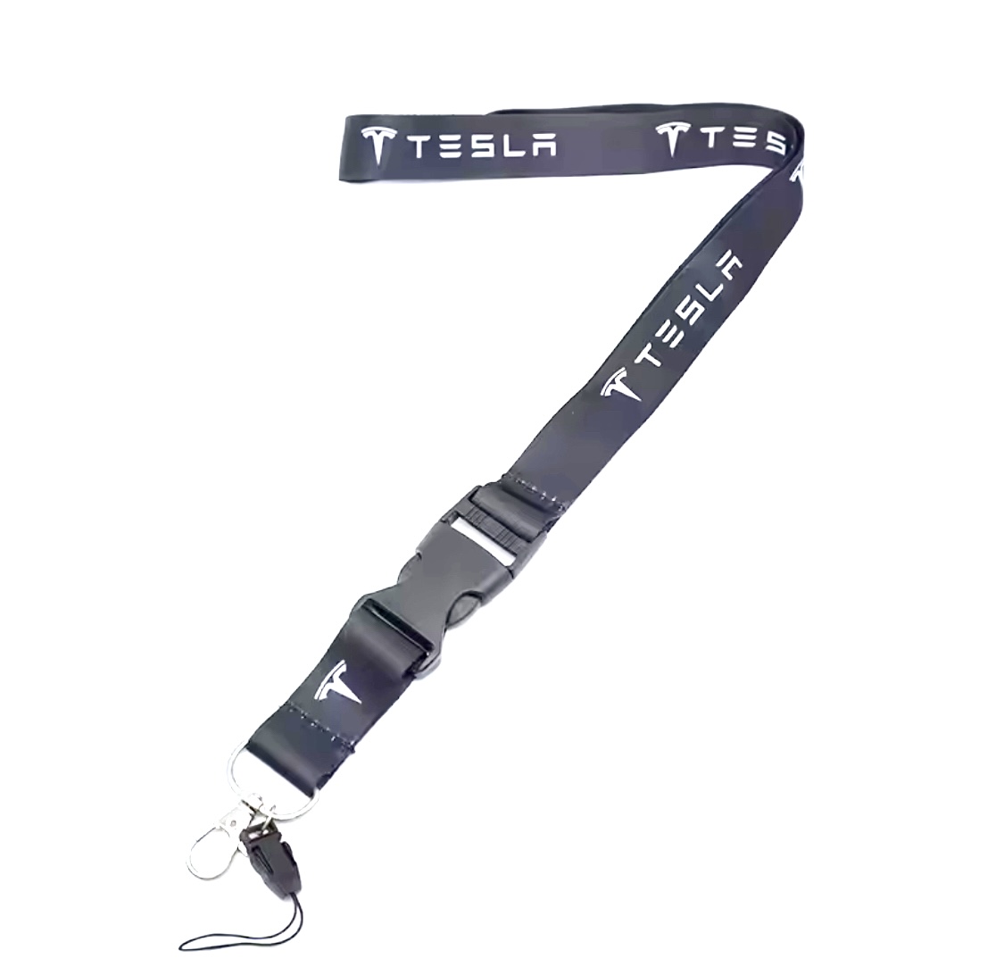 Tesla klíčenka na krk černá